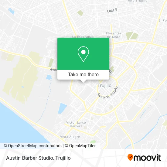 Austin Barber Studio map