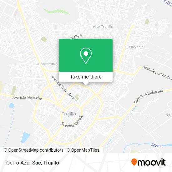 Cerro Azul Sac map