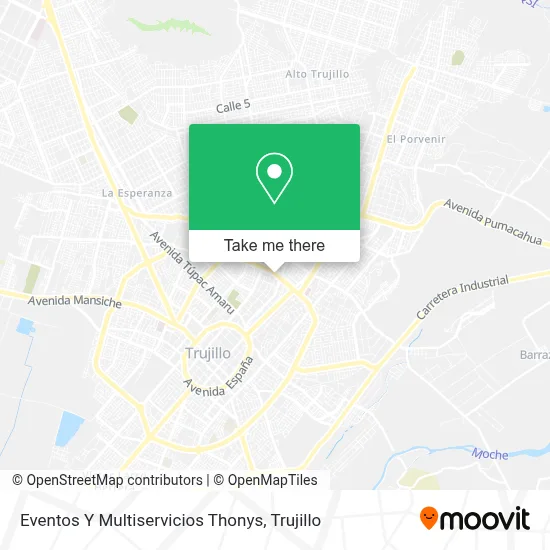 Eventos Y Multiservicios Thonys map
