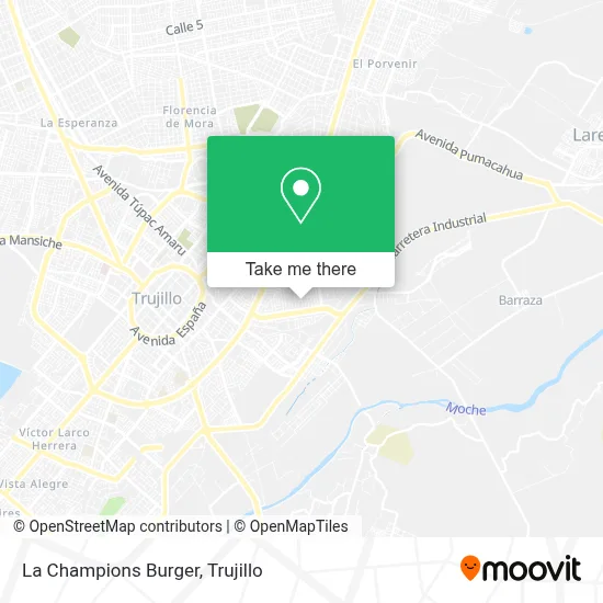 La Champions Burger map