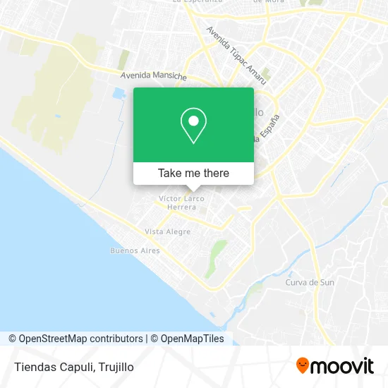 Tiendas Capuli map