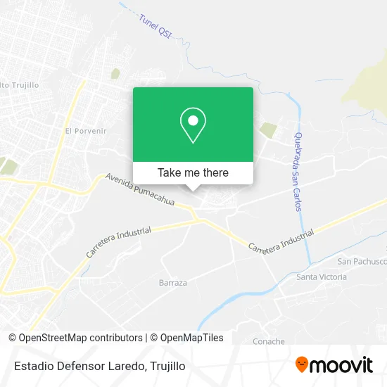 Estadio Defensor Laredo map