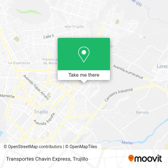Transportes Chavín Express map