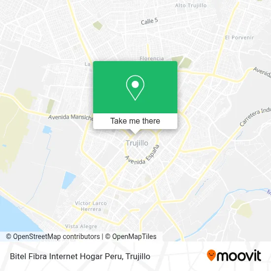 Bitel Fibra Internet Hogar Peru map