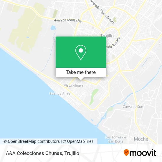 A&A Colecciones Chunas map
