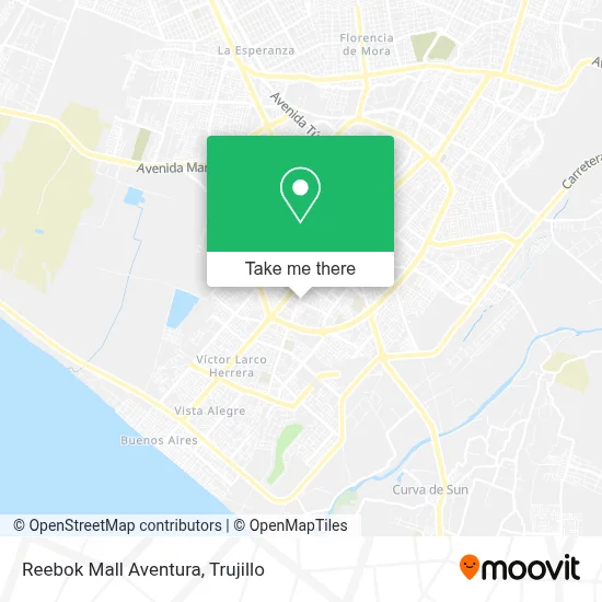 Reebok Mall Aventura map
