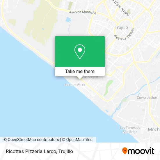 Ricottas Pizzería Larco map