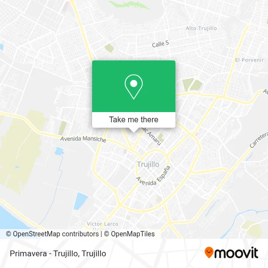 Primavera - Trujillo map