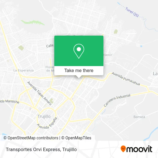 Transportes Orvi Express map
