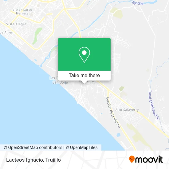 Lacteos Ignacio map