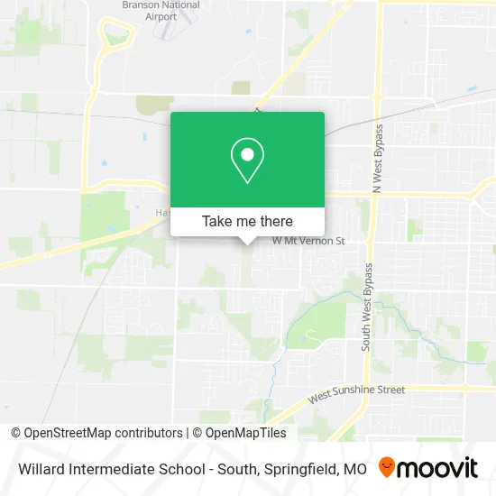 Willard Intermediate School - South map
