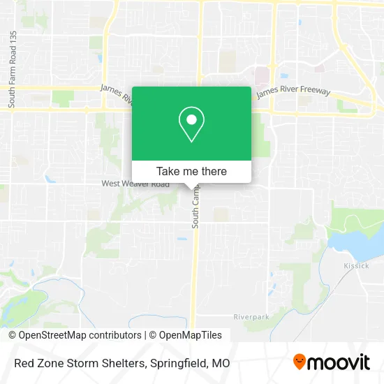 Mapa de Red Zone Storm Shelters