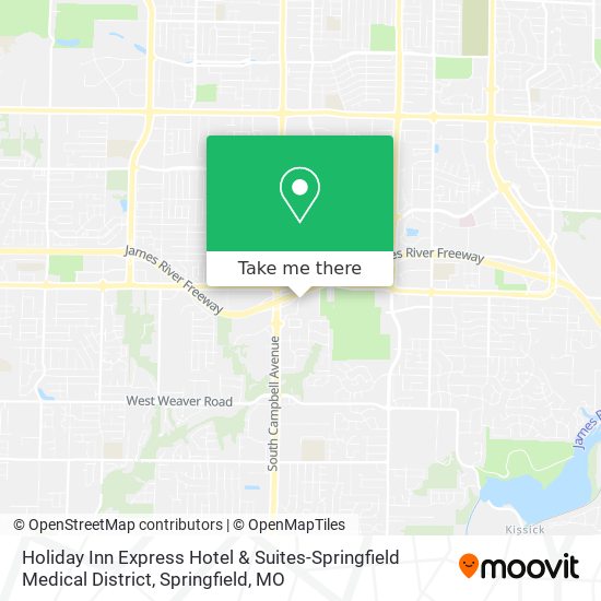 Mapa de Holiday Inn Express Hotel & Suites-Springfield Medical District