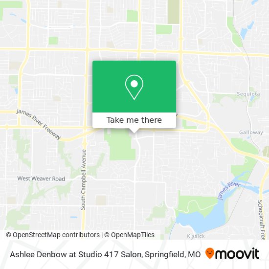 Ashlee Denbow at Studio 417 Salon map