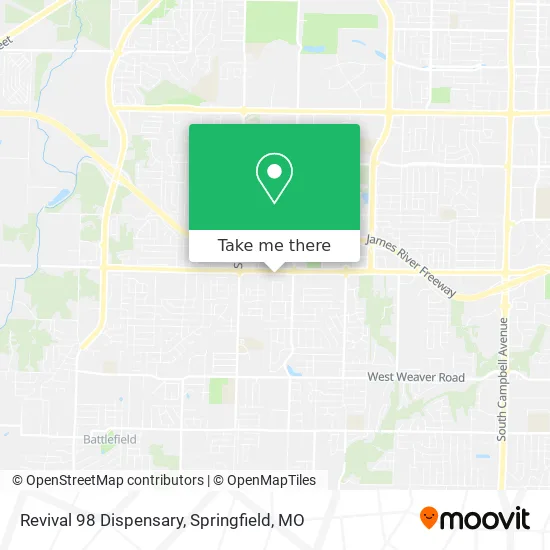 Revival 98 Dispensary map