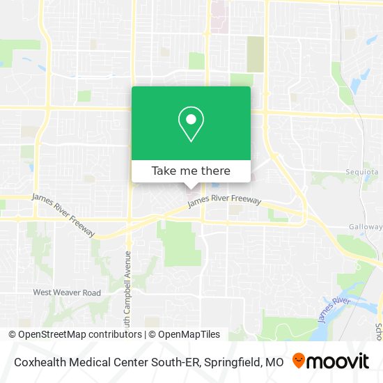 Mapa de Coxhealth Medical Center South-ER