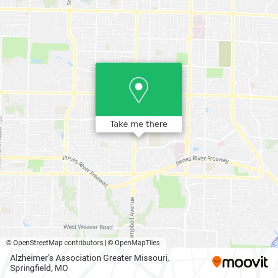 Mapa de Alzheimer's Association Greater Missouri