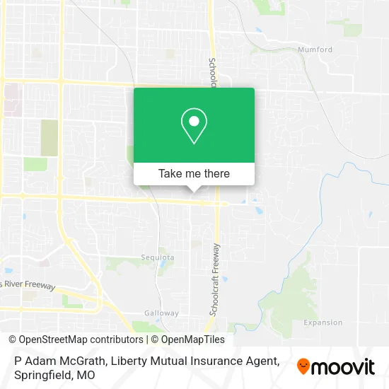 Mapa de P Adam McGrath, Liberty Mutual Insurance Agent