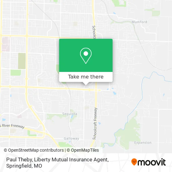 Paul Theby, Liberty Mutual Insurance Agent map