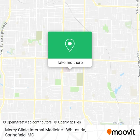 Mercy Clinic Internal Medicine - Whiteside map