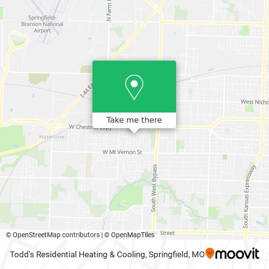 Todd's Residential Heating & Cooling map