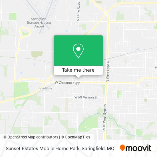 Sunset Estates Mobile Home Park map