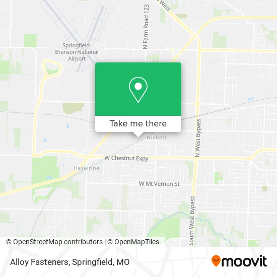 Mapa de Alloy Fasteners