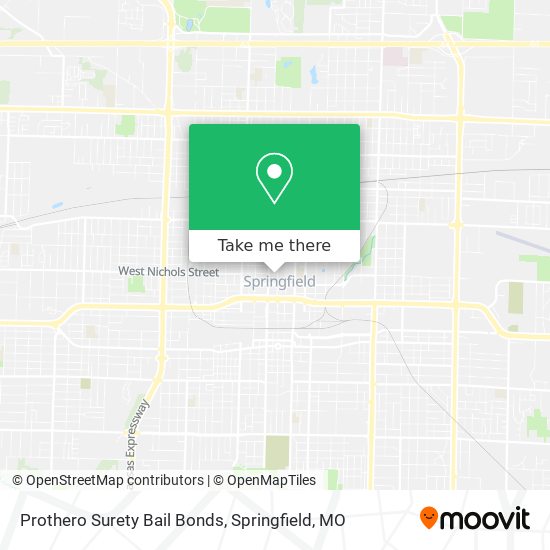 Prothero Surety Bail Bonds map