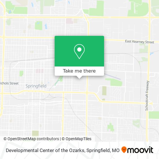 Developmental Center of the Ozarks map