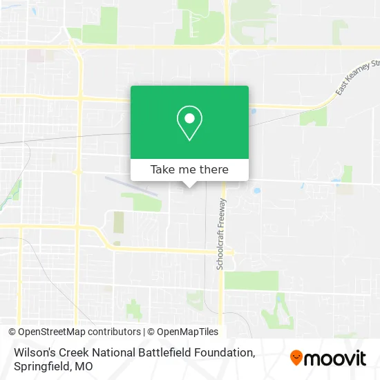 Mapa de Wilson's Creek National Battlefield Foundation