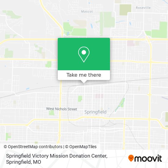 Mapa de Springfield Victory Mission Donation Center