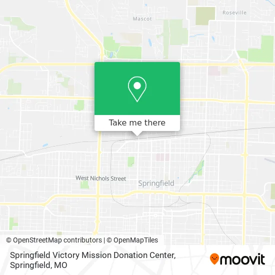 Mapa de Springfield Victory Mission Donation Center