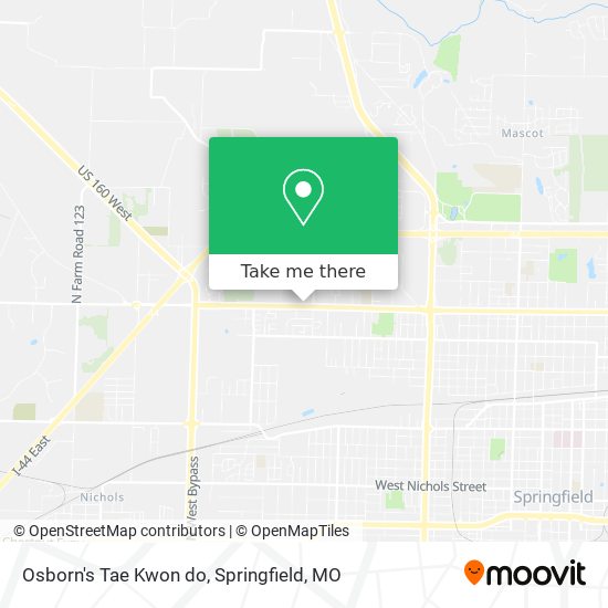 Osborn's Tae Kwon do map