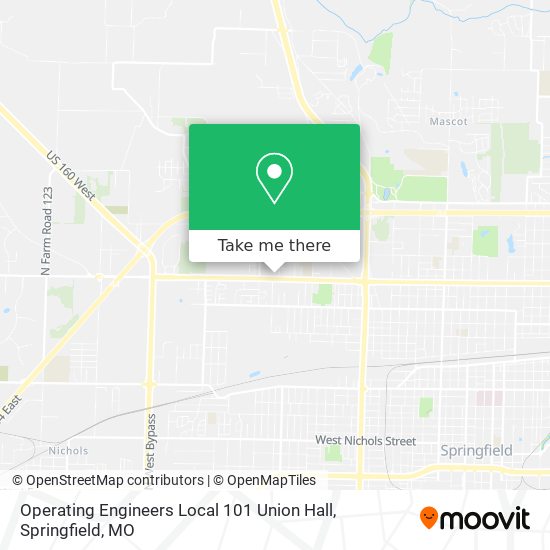 Mapa de Operating Engineers Local 101 Union Hall