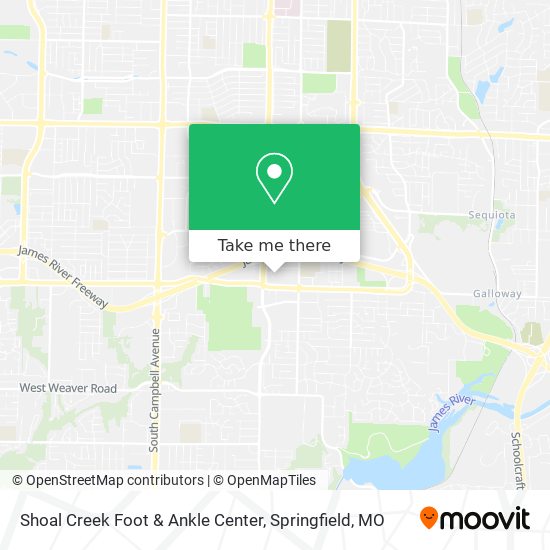 Shoal Creek Foot & Ankle Center map