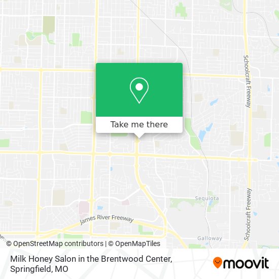 Milk Honey Salon in the Brentwood Center map