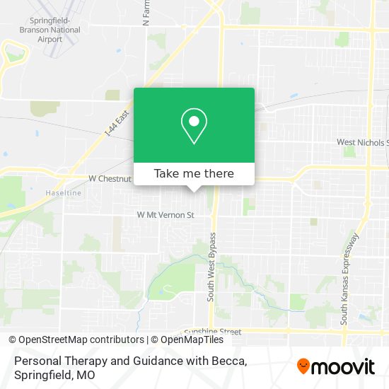 Personal Therapy and Guidance with Becca map