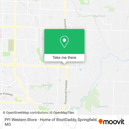 Mapa de PFI Western Store - Home of BootDaddy