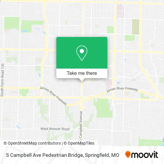 S Campbell Ave Pedestrian Bridge map