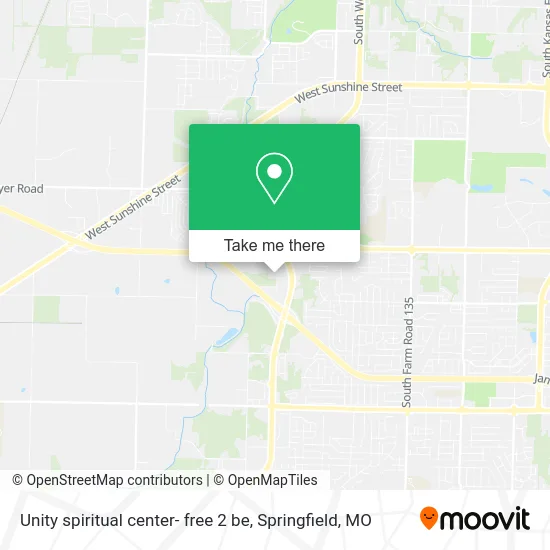 Unity spiritual center- free 2 be map