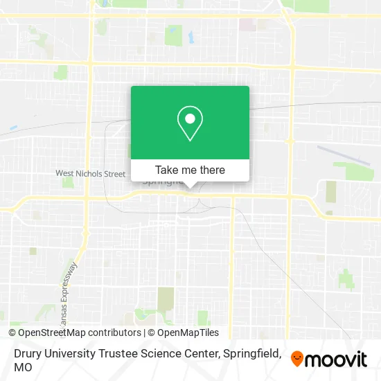 Drury University Trustee Science Center map