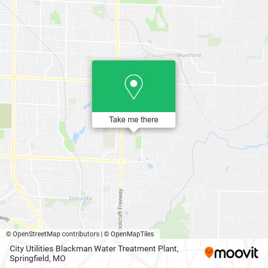 City Utilities Blackman Water Treatment Plant map