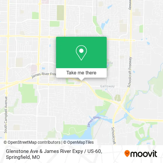 Mapa de Glenstone Ave & James River Expy / US-60