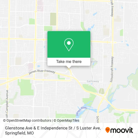 Mapa de Glenstone Ave & E Independence St / S Luster Ave