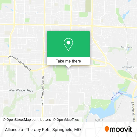 Alliance of Therapy Pets map