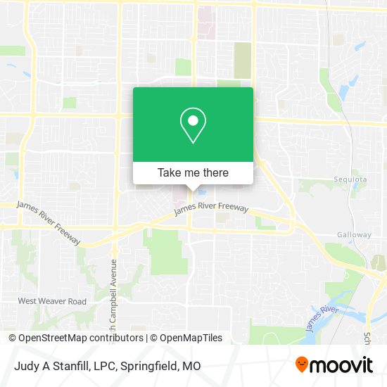Judy A Stanfill, LPC map