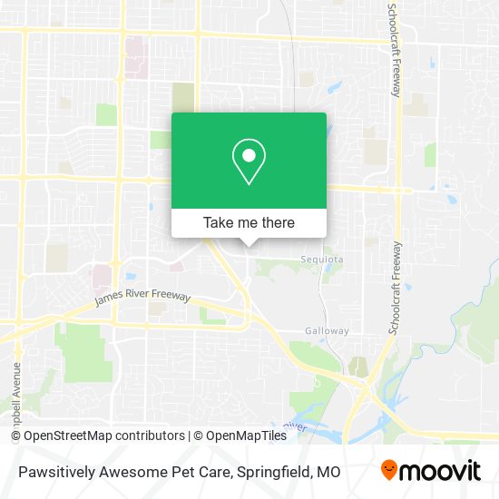 Mapa de Pawsitively Awesome Pet Care