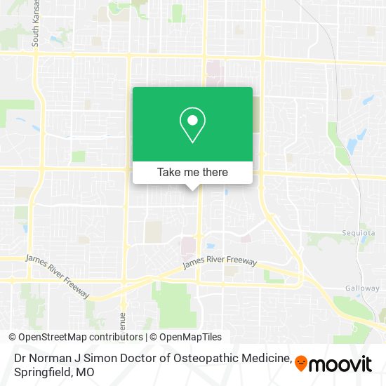 Dr Norman J Simon Doctor of Osteopathic Medicine map