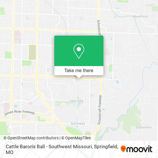 Cattle Baron's Ball - Southwest Missouri map