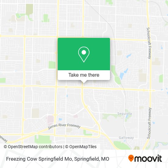 Freezing Cow Springfield Mo map